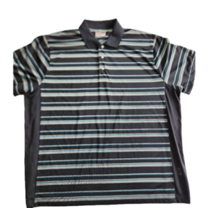 Men’s Grand Slam Golf Polo Size 3XL Grey Black Blue Stripe